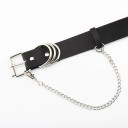 Cinturón de piel para mujer con cadena 5