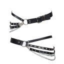 Cinturón de piel para mujer con cadenas 3