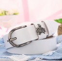 Cinturón de piel para mujer con decoración. 6