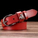 Cinturón de piel para mujer con decoración. 2