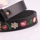 Cinturón de piel para mujer con flores 3
