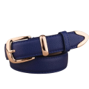 Cinturón de piel sintética de moda para mujer, ancho 2,8 cm. Elegante cinturón con hebilla de metal. Accesorio elegante para vestidos, pantalones y túnicas. Moda femenina moderna. 4