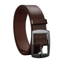 Cinturón de piel sintética para hombre, 3 cm, hebilla de metal gris oscuro, elegante, estilo clásico, ajustable, accesorio de moda. 2