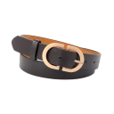 Cinturón de piel sintética para mujer 105 cm Cinturón elegante con hebilla clásica Accesorio elegante para vestidos, vaqueros y túnicas Accesorio de moda para mujer 3