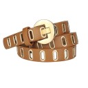 Cinturón de piel sintética para mujer estilo grunge punk con hebilla de metal. Diseño ajustable. Accesorio de moda elegante para el día a día. Estética rock. 5