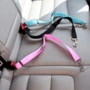Cinturón de seguridad para perros en el coche Hebilla metálica para el cierre del cinturón y mosquetón para el arnés Longitud ajustable 13