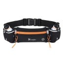 Cinturón deportivo para correr con botellas, portabotellas impermeable multibolsillos, elementos reflectantes, cinturón ajustable para correr 4