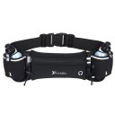 Cinturón deportivo para correr con botellas, portabotellas impermeable multibolsillos, elementos reflectantes, cinturón ajustable para correr y hacer senderismo. 4