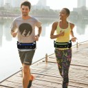 Cinturón deportivo para correr con botellas, portabotellas impermeable multibolsillos, elementos reflectantes, cinturón ajustable para correr y hacer senderismo. 3