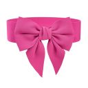 Cinturón elástico de mujer con gran lazo decorativo Elegante accesorio para vestidos Cinturón decorativo Para conjuntos formales y cotidianos 5