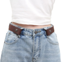 Cinturón elástico de mujer sin hebilla 55–110 x 3,5 cm Cinturón elástico ajustable para vaqueros Pantalones Faldas Cinturón cómodo debajo de chaquetas y abrigos 5