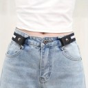 Cinturón elástico de mujer sin hebilla 55–110 x 3,5 cm Cinturón elástico cómodo con banda de cintura Cinturón invisible para vaqueros Pantalones Faldas 3