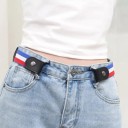 Cinturón elástico de mujer sin hebilla 55–110 x 3,5 cm Cinturón elástico cómodo con banda de cintura Cinturón invisible para vaqueros 1