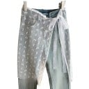 Cinturón envolvente de tul con encaje de 74 x 55 cm Falda transparente con estampado de mariposas Superposición sobre pantalones Elegante 2