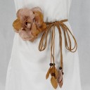 Cinturón fino de mujer con flor 9