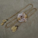 Cinturón fino de mujer con flor 3