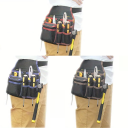 Cinturón multifuncional y bolsa de herramientas para jardineros y electricistas Bolsa combinada con bolsillos Tamaño universal Cinturón 9