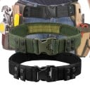 Cinturón táctico de nailon para hombre, 130 x 5,5 cm de ancho, estilo militar, para exteriores y deportes, correa ajustable y duradera con alta 1