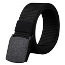Cinturón táctico para hombres 120 x 3,8 cm Cinturón de nylon ajustable con hebilla de plástico resistente Cinturón de trabajo militar 1
