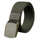Cinturón táctico para hombres 120 x 3,8 cm Cinturón de nylon ajustable con hebilla de plástico resistente Cinturón de trabajo militar 5