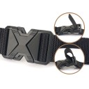 Cinturón trenzado de nailon para hombre, 125 x 3,8 cm, transpirable, deportivo, con hebilla, ajustable, ligero, para vaqueros, pantalones cortos 5