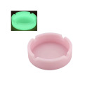Cinzeiro portátil de silicone 8,3 cm Brilha à noite Resistente ao queimadura Cinzeiro redondo macio ecológico para casa escritório hotel bar 6