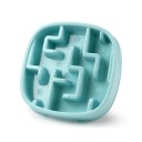 Ciotola anti-ingozzamento per cani e gatti 18,5x18,5x3,5 cm Ciotola quadrata con angoli arrotondati Ciotola antiscivolo con rilievi Riduzione della velocità di alimentazione Digestione sana 4