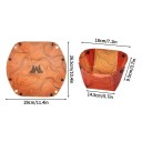 Ciotola da campeggio pieghevole Leggera e portatile 18 x 9,5 cm Con bottoni arancione con motivo delle curve di livello Utensili da esterno 2