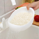 Ciotola in plastica a rete 20 x 14,5 x 11 cm Scolapasta da cucina per riso e verdure con manici Scolapasta multifunzionale per lavare e scolare gli alimenti 2