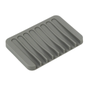 Ciotola in silicone per sapone 11,5x8x1 cm con drenaggio automatico e supporto antiscivolo per sapone Organizzatore multifunzionale 3