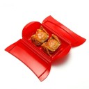 Ciotola per cottura a vapore in silicone 24,5 x 19 x 11 cm Contenitore da cucina per cottura a vapore Cottura sana nel microonde o in pentola Silicone resistente al calore 2