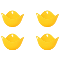 Ciotole in silicone per la cottura delle uova 9 x 6,5 cm Set da 4 pezzi Forme riutilizzabili Senza guscio Facile da pulire Cottura delle uova a vapore 8