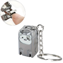 Ciseaux à ongles rotatifs avec pendentif en forme de chat Outil de soin des ongles Ciseaux à ongles pliables en acier inoxydable 2