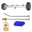 Čistič podvozku vodní koště se 2 kolečky a 4 vějířovými tryskami z nerezové oceli rychlospojka 1/4" pro Elitech Bort a Daewoo na mytí auta 2
