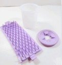 Čistič tlapiek pre domáce zvieratá so silikonovými štetinami Nádoba s viečkom na umývanie tlapiek po prechádzke Plast a silikon 8 x 7,5 6