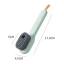 Čisticí kartáč 17x6x4,5 cm s měkkými štětinami a dlouhou rukojetí Tekutý kartáč na boty a oblečení Pomůcka na čištění obuvi i textilu 2