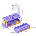Čistička štětců a paletka na barvy ve tvaru vláčku Zásobník 400 ml s tlačítkem odtoku Tělo 18,5 x 9 cm Paletka 19 x 8,7 x 2,5 cm Na malování 4