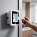 Cititor încorporat de coduri de bare și QR cu RFID 125 kHz EM, 86 × 86 mm, USB, RS232, RS485, Wiegand, alb, pentru controlul accesului și porți 5