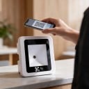 Cititor încorporat QR și coduri de bare cu RFID 13,56 MHz Mifare, 86 × 86 mm, Wiegand USB RS485, alb, pentru controlul accesului și sistemele 6