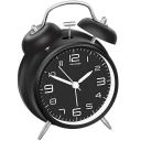 Classic Metal Alarm Clock 16.5 x 10 cm 3D Dial Backlight Battery Operated Analog Desk Clock Retro Design for Bedroom 5