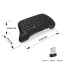 Claviatură QWERTY wireless 14,5 × 6 × 4,5 cm pentru Xbox Series X/S One One S Chatpad 47 taste receptor USB audio de 3,5 mm scriere ușoară 3