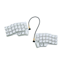 Clavier mécanique ergonomique filaire à disposition séparée avec rétroéclairage RGB Clavier de jeu et de travail résistant pour une saisie 3