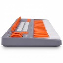 Clavier MIDI avec touches équilibrées et synthétiseur FM, 37 touches, 16 pads RGB, écran 1,54", gris-orange, pour studio et performances live 3
