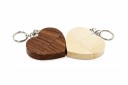 Clé USB cœur en bois 2