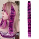 Clip in pramínek vlasů se vzorem 45 cm syntetické vlasy 6 g pro barevné oživení účesu a rychlou úpravu vzhledu 11