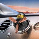 Clip magnetico per ventilazione auto Aromaterapia Anatra con occhiali neri e elica Personaggio carino Decorazione interna 4