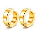 Clip-On Ohrringe ohne Piercing 2 Stück Runde Ringe 14 mm Edelstahl Goldfarbe Unisex Ohrschmuck für Frauen und Männer 1