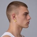 Clip-On Ohrringe ohne Piercing 2 Stück Runde Ringe 14 mm Edelstahl Goldfarbe Unisex Ohrschmuck für Frauen und Männer 2