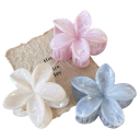 Clip para el cabello Flor 7 cm Horquilla decorativa para damas Clip para el cabello floral Clip de plástico rígido Accesorio elegante 1