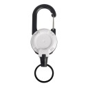 Clip retrátil para pescadores com mola de aço retrátil e mosquetão Suporte retrátil robusto para utensílios Fixação segura 3